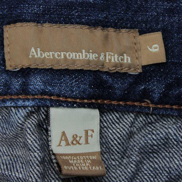 Abercrombie Fitch Jeans Womens 6 Faded Whiskered Medium Wash Flap Pocket Y2K - Picture 3 of 9